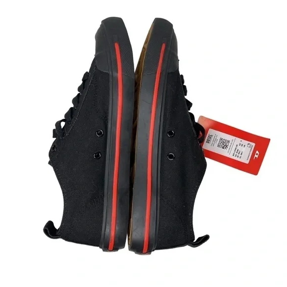 Diesel S-Athos Low Canvas Sneakers Black Red 8.5